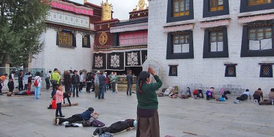 Devout Believers before Jokhang Temple